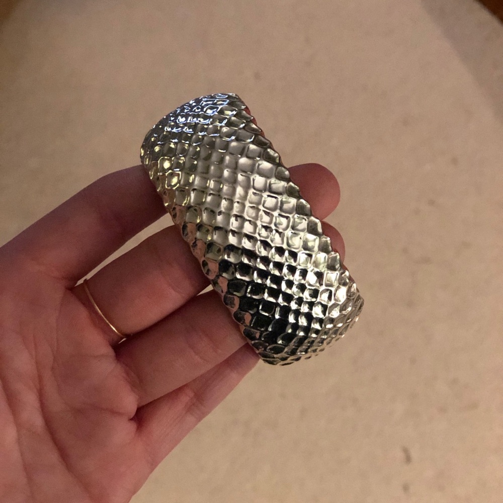 Bauble Bar chunky silver bangle